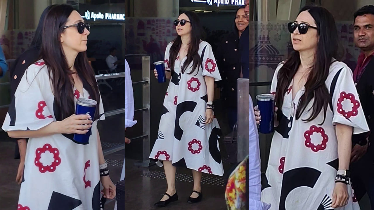 Karisma Kapoor's Rs 9,990 quirky and breezy day dress with Mary Janes is the perfect summer staple. PS: APH Images 