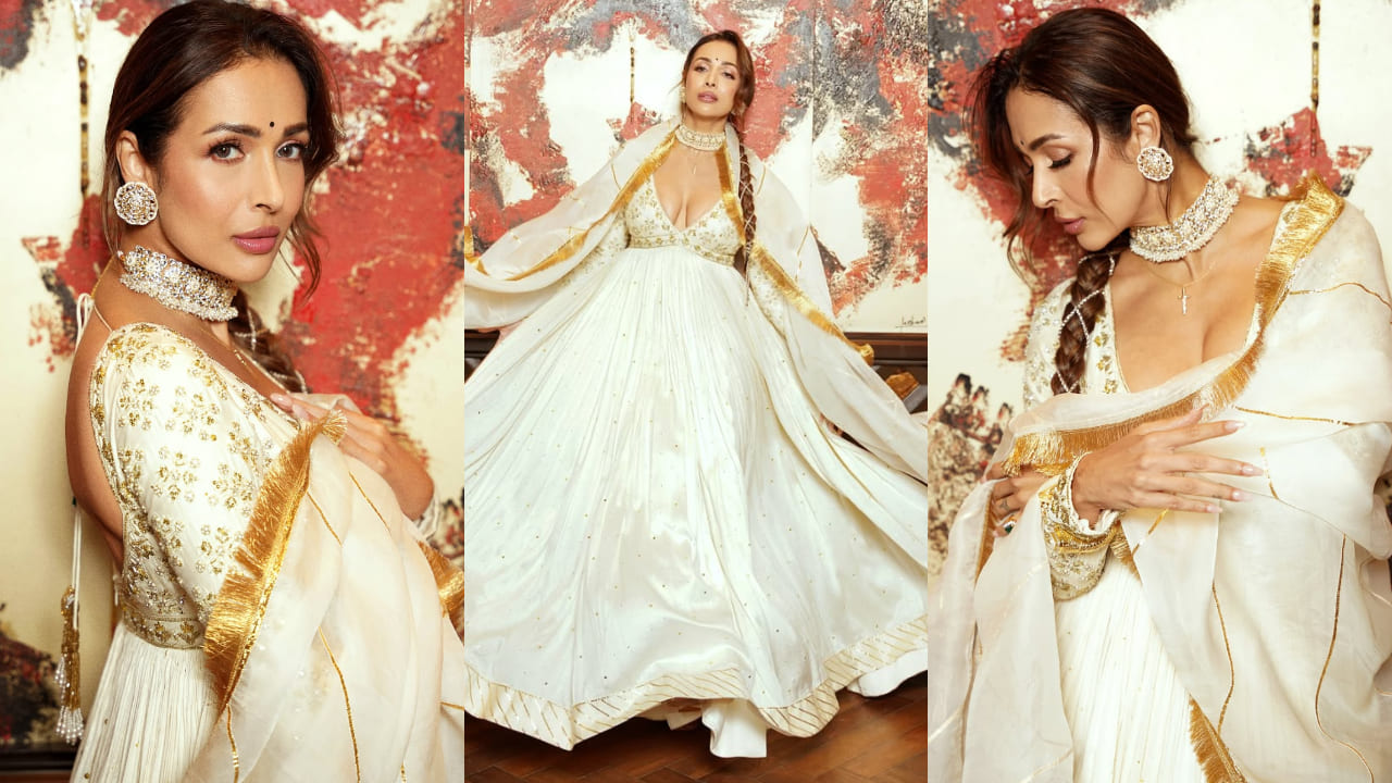 ‘Anarkali Disco Chali’– Malaika Arora twirls in Rs 1,07,500 handcrafted set for Holi celebrations and we are mesmerized. PS: Ishan Singh