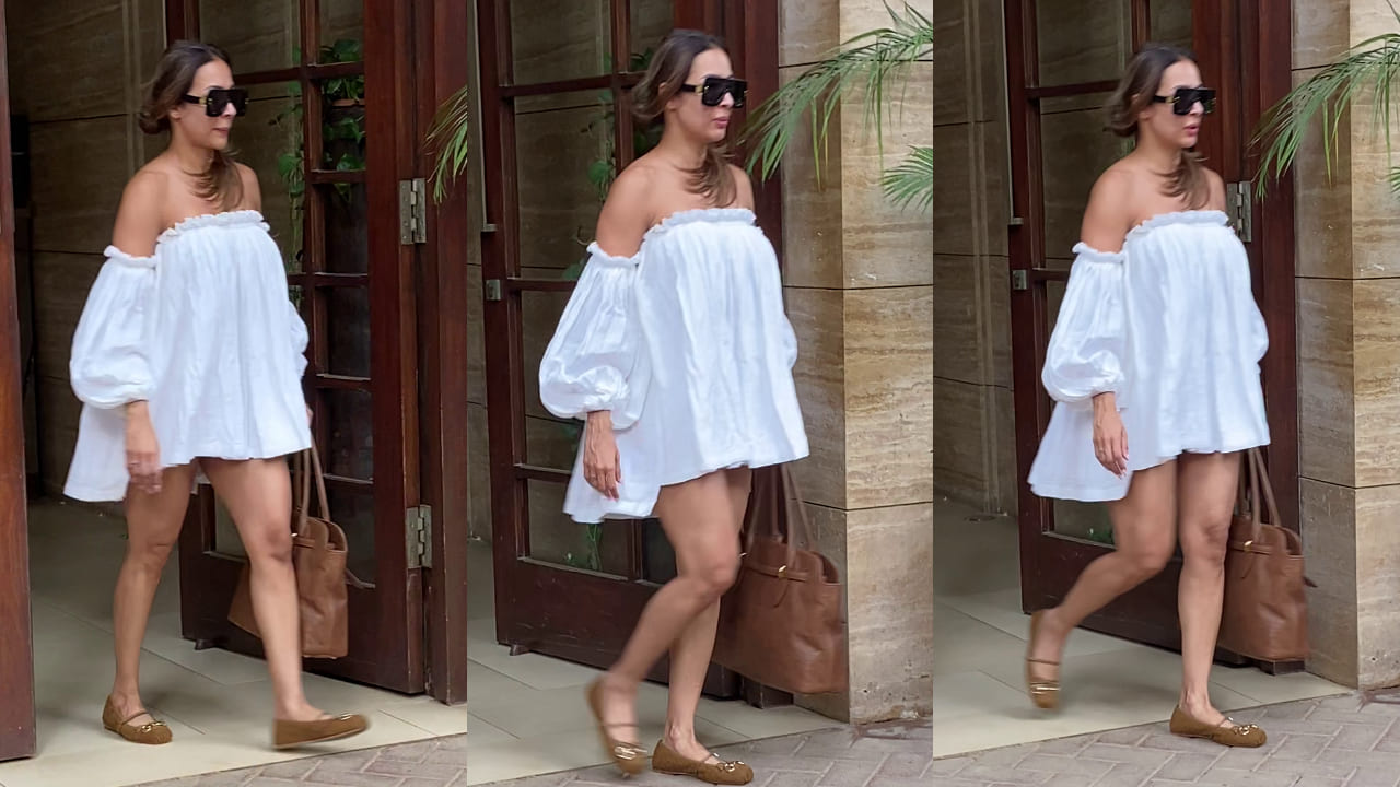 Malaika Arora breezes through summer in bohemian off-shoulder mini-dress. PC: Varinder