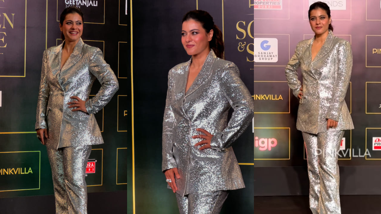 Kajol shimmers with every move in sequin pantsuit at the Pinkvilla Screen & Style Icons Awards 2025