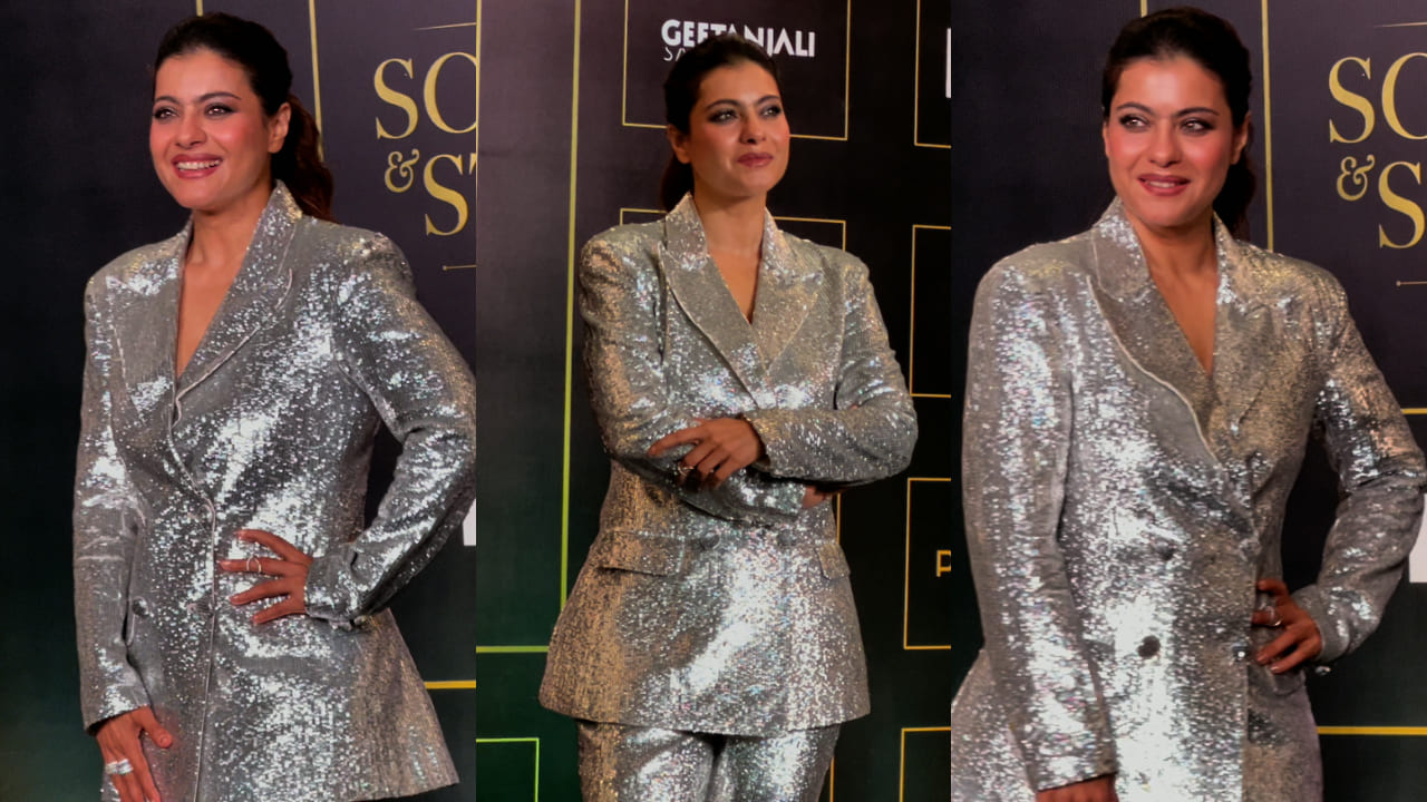 Kajol shimmers with every move in sequin pantsuit at the Pinkvilla Screen & Style Icons Awards 2025