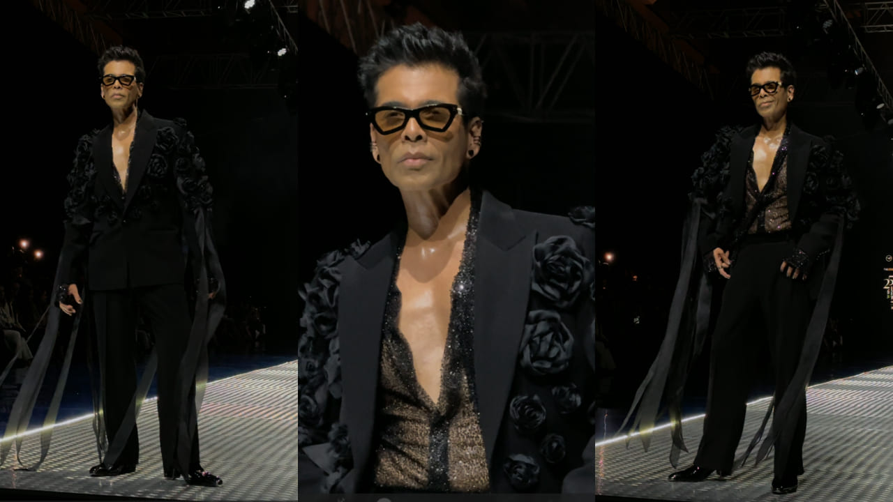 LFW 2025: Karan Johar wears black nail paint with a dramatic look; Malaika Arora turns showstopper in catsuit