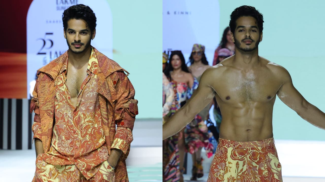Ishaan Khatter removing his shirt on LFW ramp was not on our 2025 bingo cards. PC: Viral Bhayani