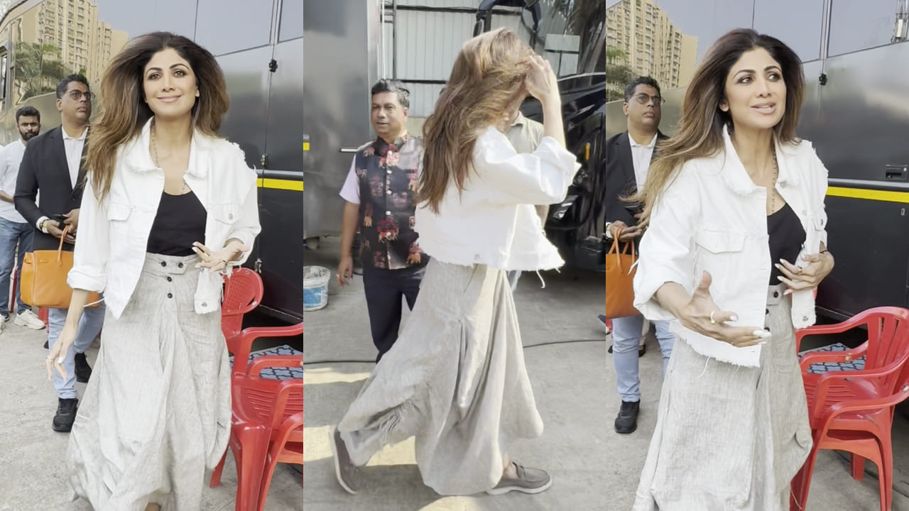 Shilpa Shetty’s unconventional off-duty fit features quirky skirt that might just be the coolest Gen Z staple . PC: APH Images