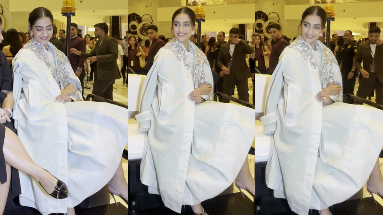 Sonam Kapoor exudes ‘Her Highness’ vibes in crystal-encrusted jacket worth Rs 5,53,000 at LFW 2025. PC: Pinkvilla