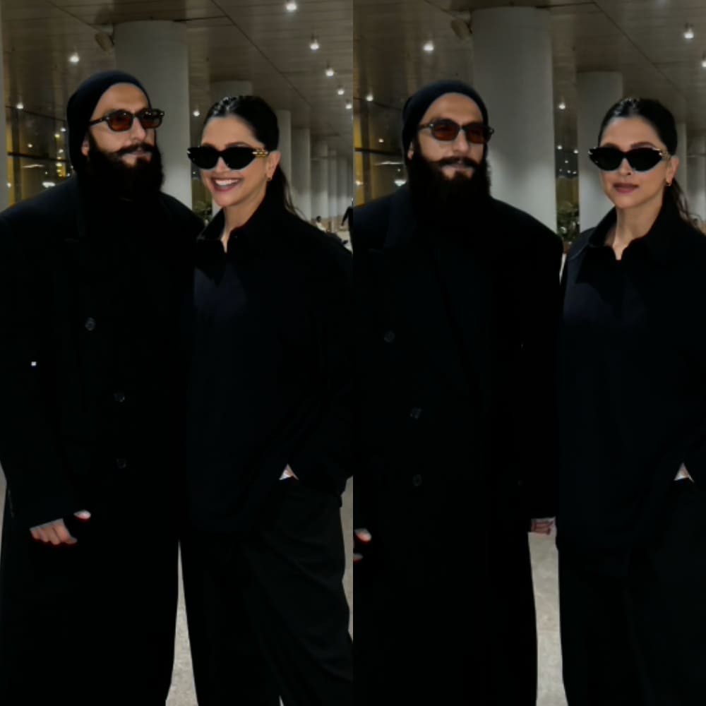 Deepika Padukone and Ranveer Singh go full mysterious with their late-night all-black a...