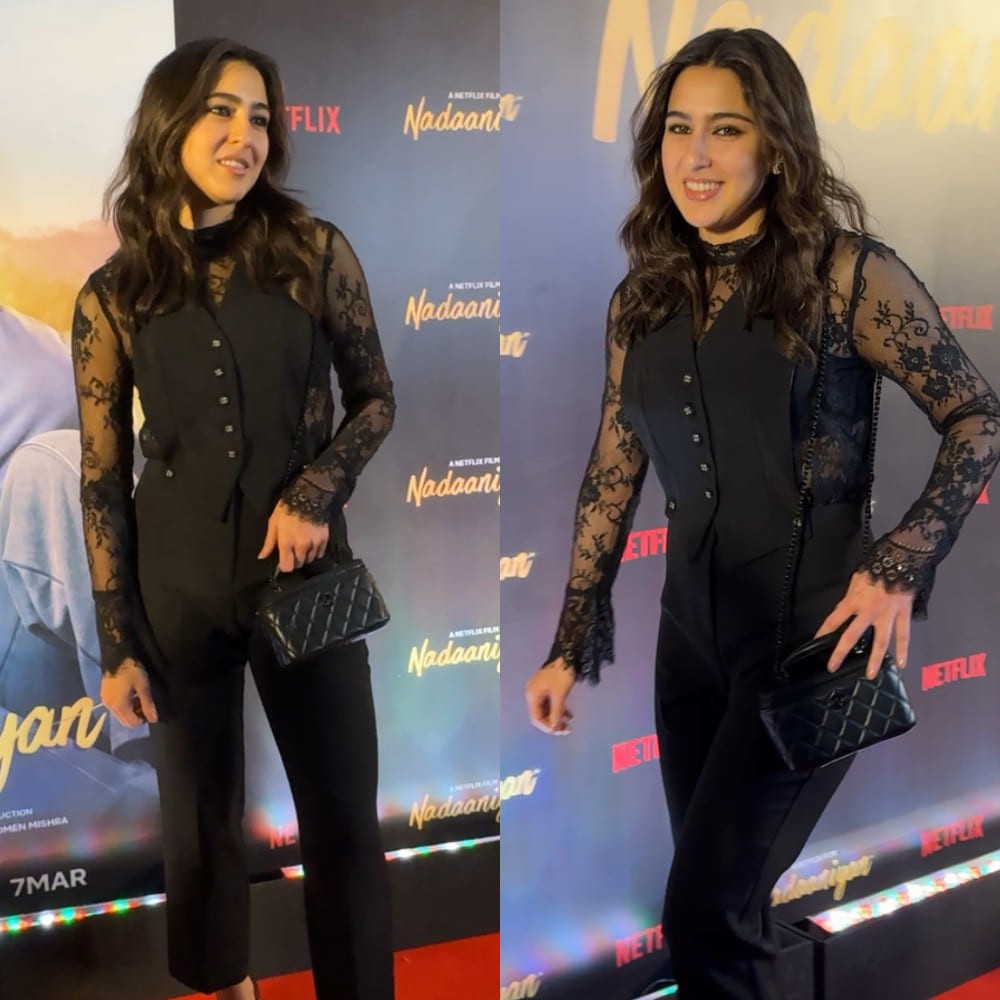 Sara Ali Khan pulls up in all-black for Nadaaniyan premiere, flaunts Chanel bag worth R...