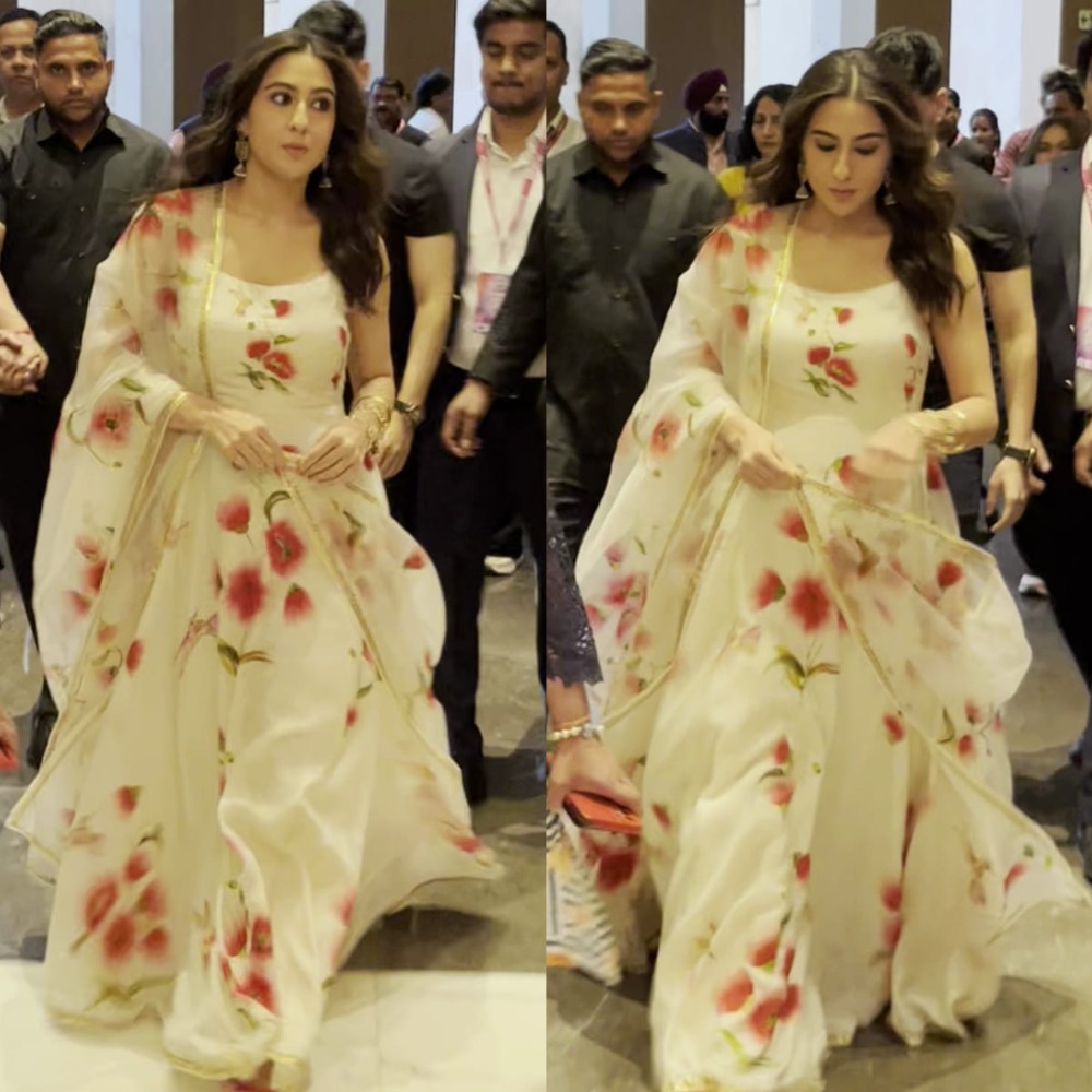 Sara Ali Khan’s Rs 45,500 hand-painted kurta set brings Nawabi princess vibes with a po...