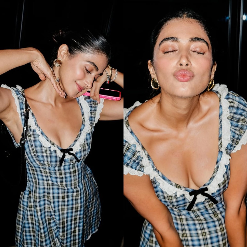 Pooja Hegde pairs Rs 3,19,000 Prada bag with summer-perfect Gingham mini dress 