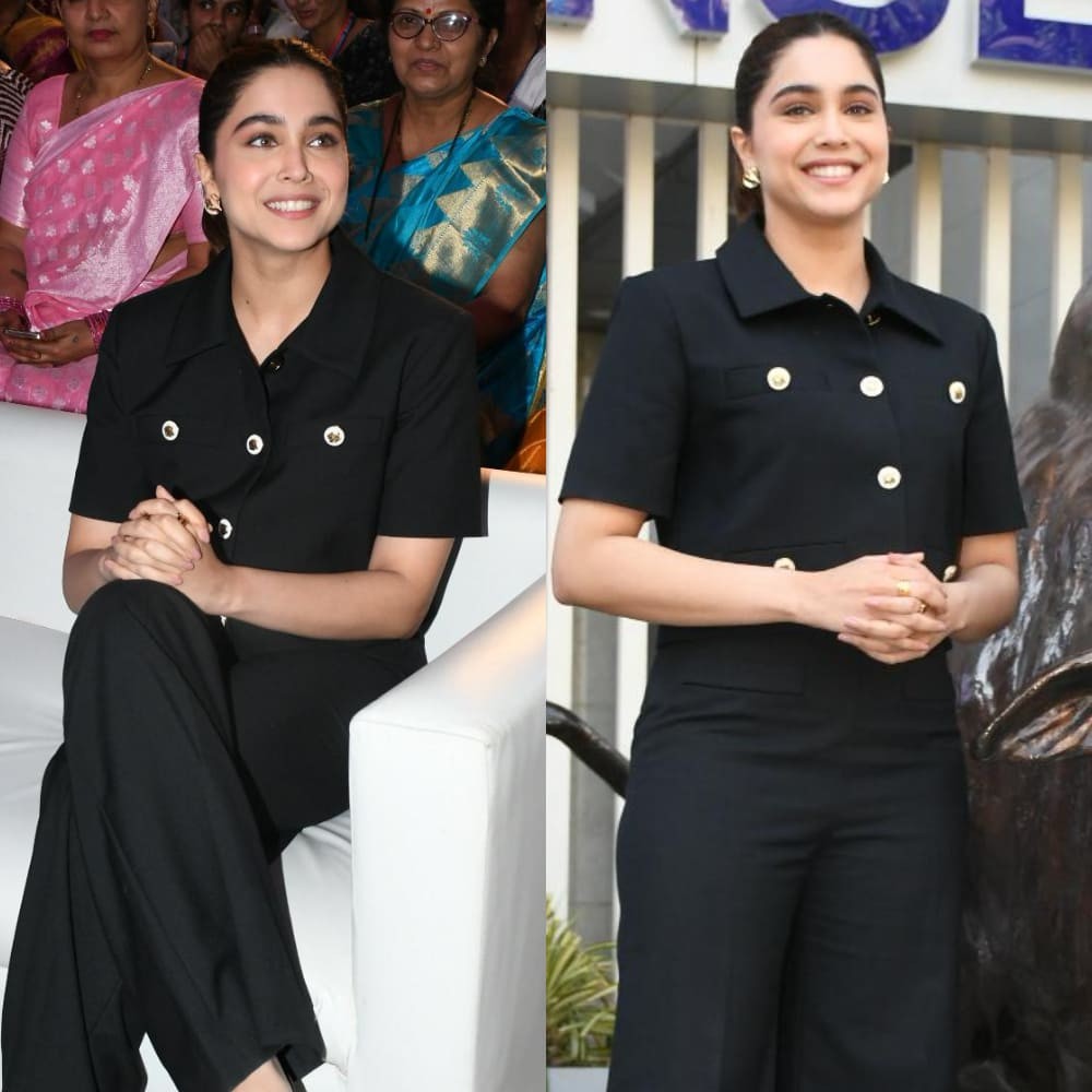 Sharvari keeps it fresh and trendy in all-black outfit ft. short-sleeved jacket worth ₹...