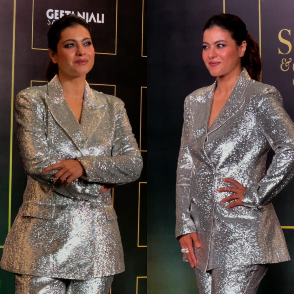 Kajol shimmers with every move in sequin pantsuit at the Pinkvilla Screen & Style Icons...