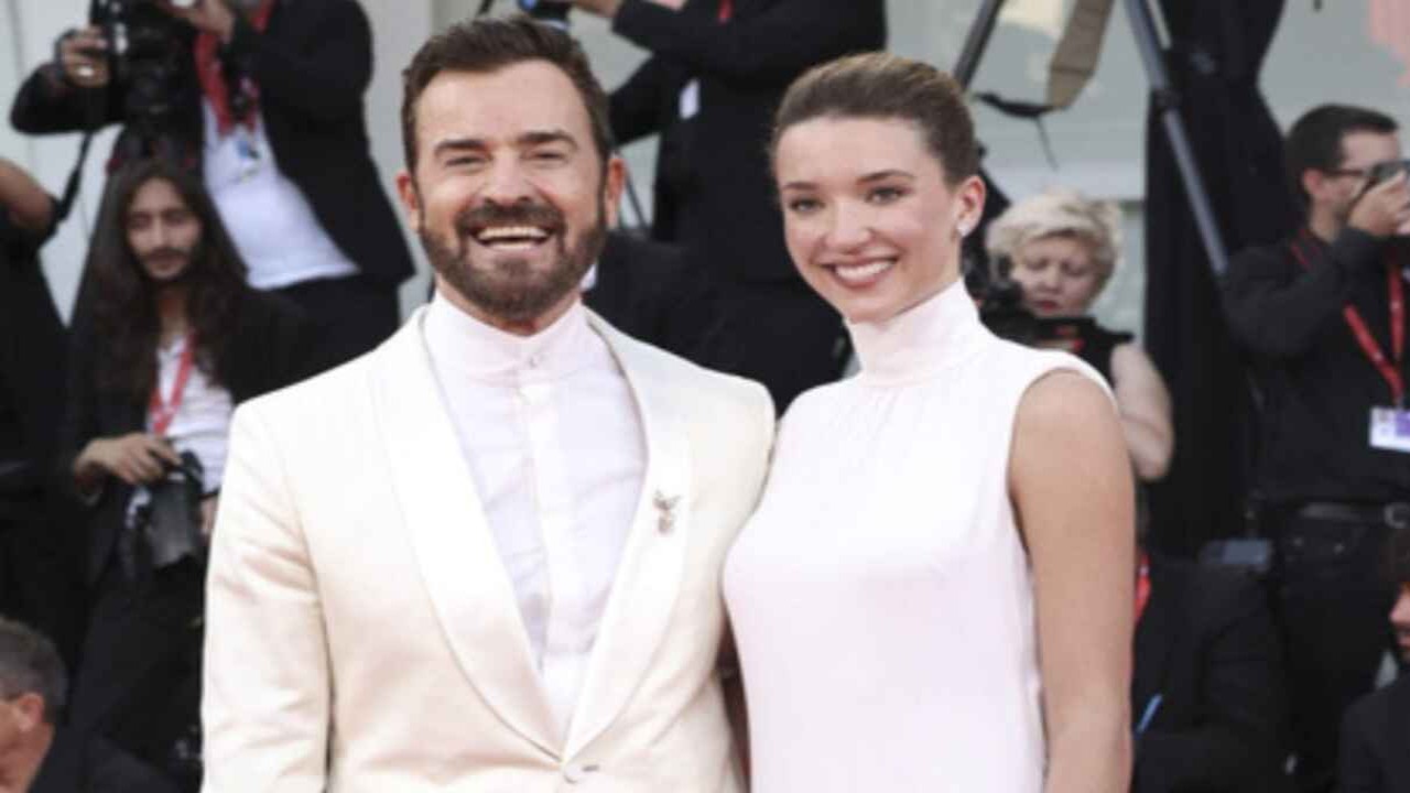 Justin Theroux and Nicole Brydon via Getty Images Getty Images