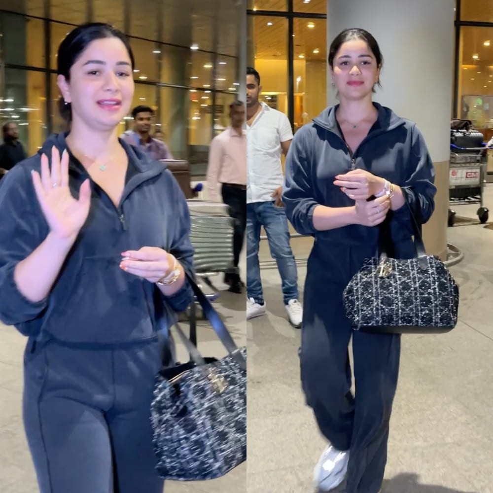 Sara Tendulkar flaunts comfy and laidback look at airport but her Rs 3 lakh arm candy s...