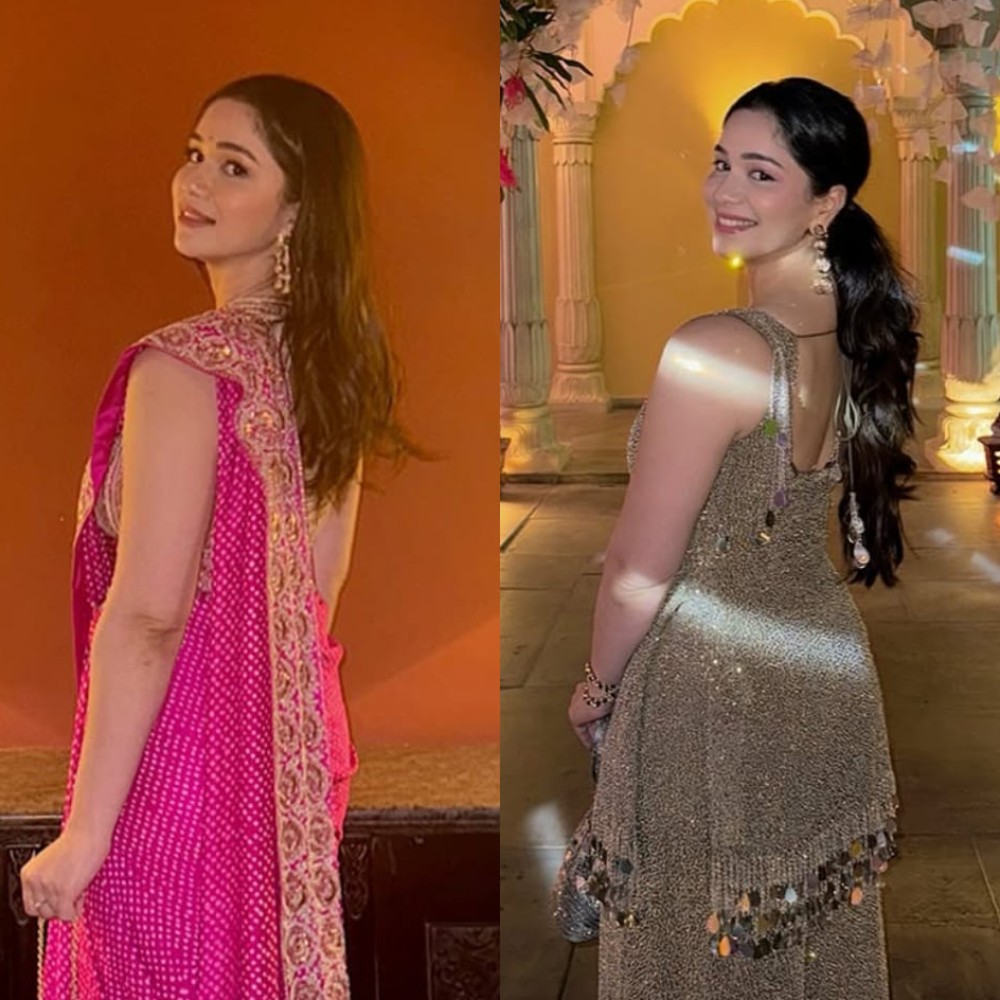Sara Tendulkar owns wedding fashion in swoon-worthy GULABI saree and ethnic sequin two-...