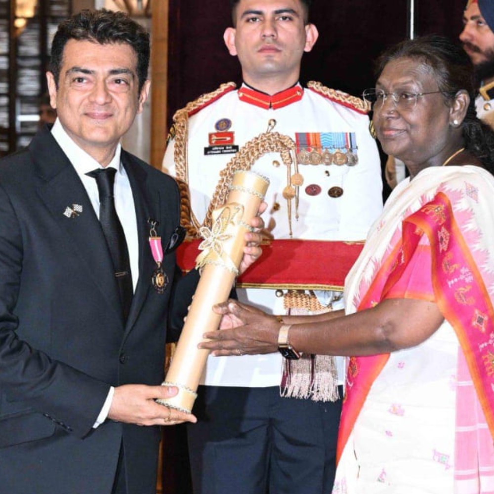 WATCH: Ajith Kumar receives Padma Bhushan in presence of PM Narendra Modi; wife Shalini, daughter Anoushka and son Aadvik celebrate