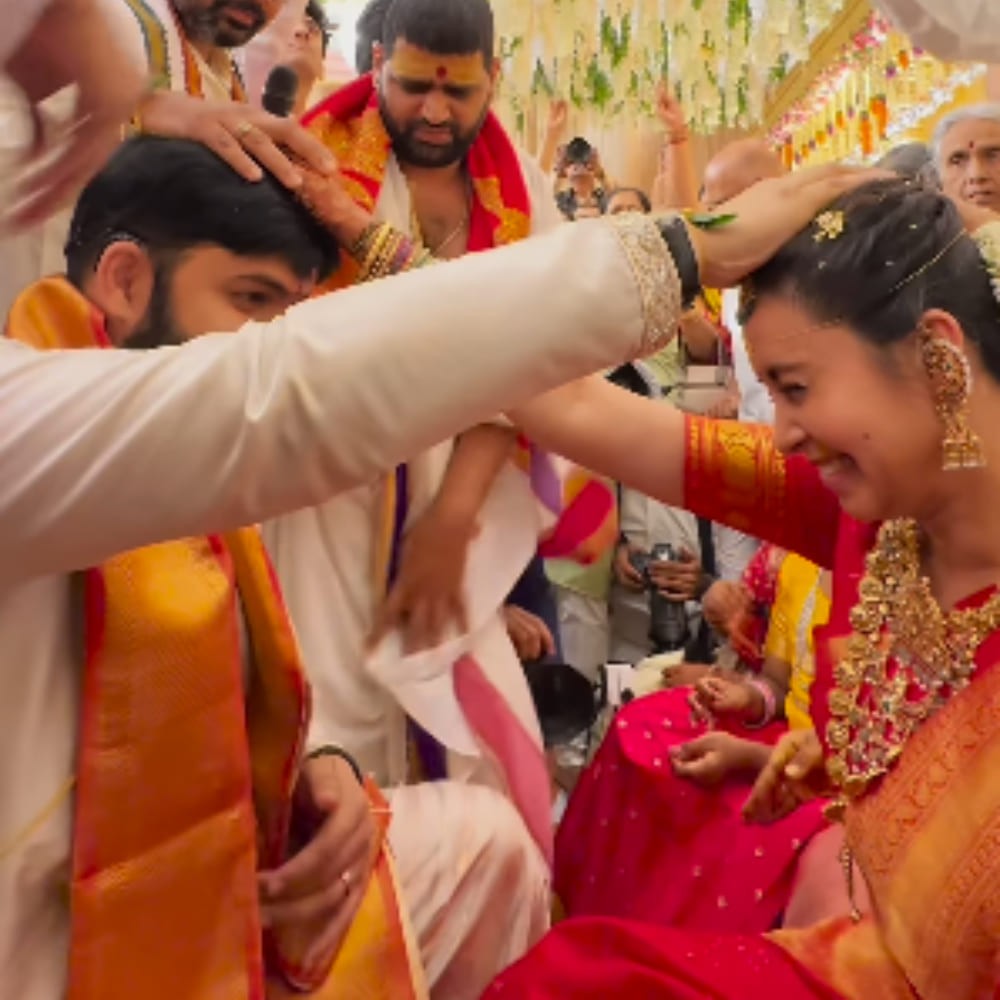 Pani actress Abhinaya marries her childhood sweetheart Vegesana Karthik; watch cute moments from their dreamy wedding