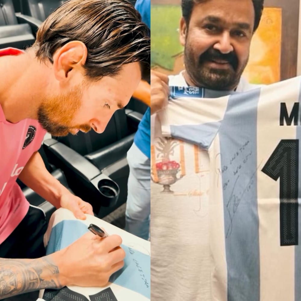 'My heart skipped a beat': Mohanlal's fanboy moment comes true as he receives jersey signed by Lionel Messi