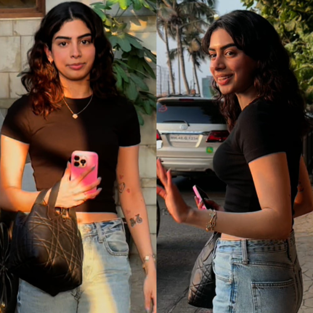 Khushi Kapoor flexes her Rs 3,03,081 Dior bag paired with wide-leg denim for perfect weekend look
