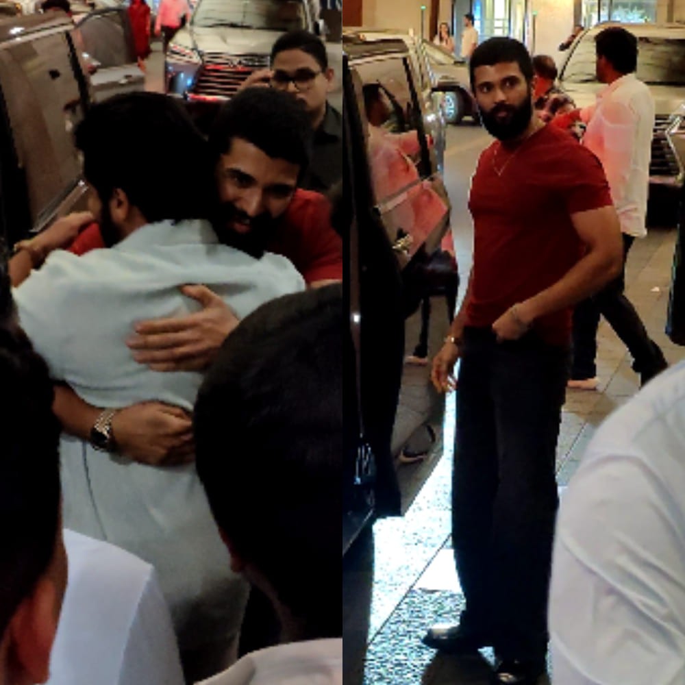 Watch: Vijay Deverakonda patiently waits for Suriya to arrive before getting into car after Retro pre-release event