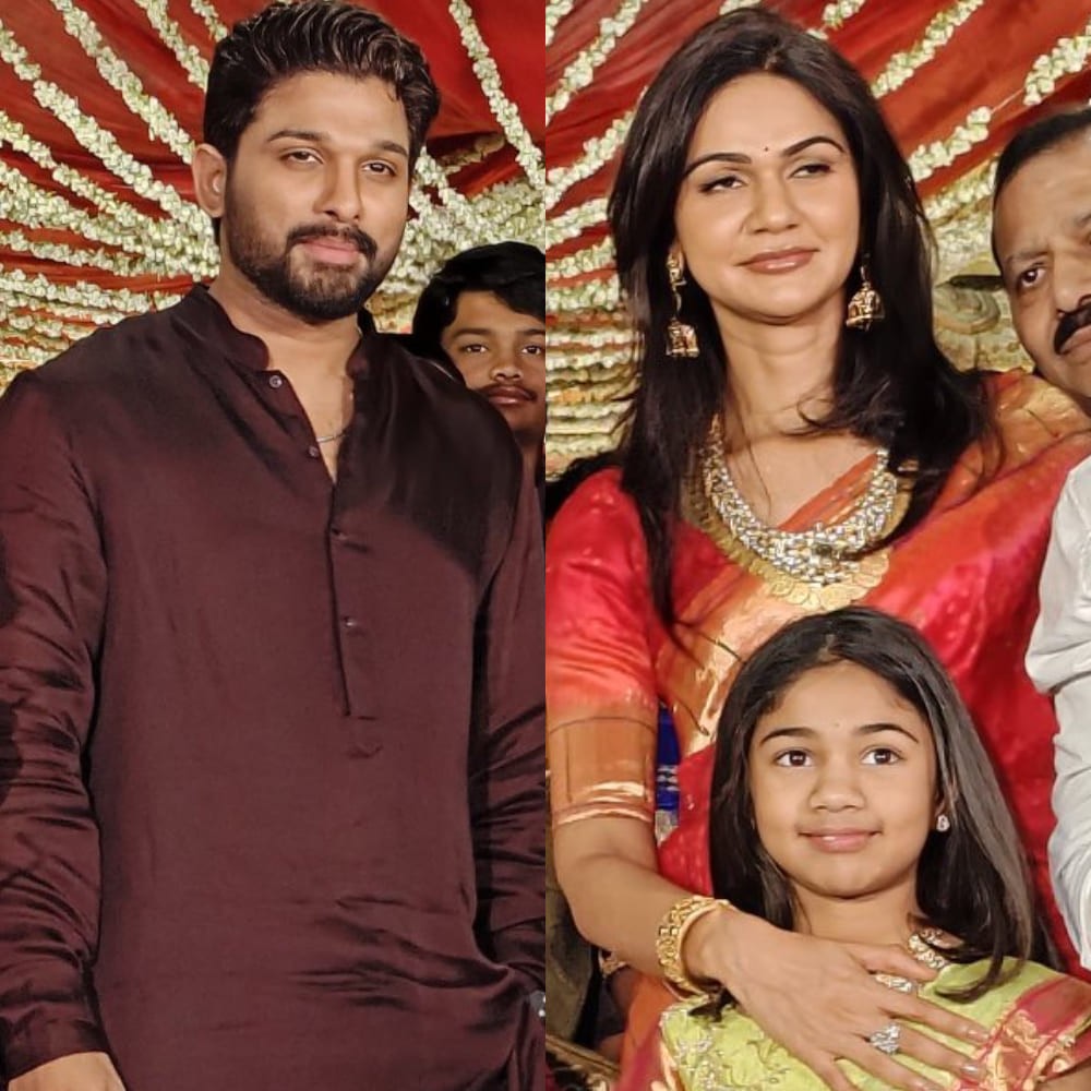 'Yesesaava?': Allu Arjun lovingly teases wife Sneha for blessing the newlyweds without him at a family wedding; WATCH