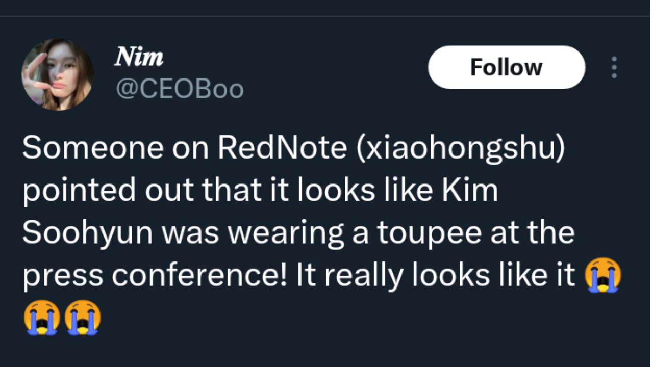 Netizen's tweet