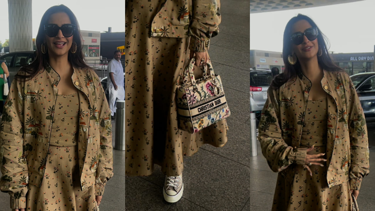 Sonam Kapoor’s airport look in Rs 3,90,000 Dior bag and monochrome beige co-ord set is just too far from BASIC