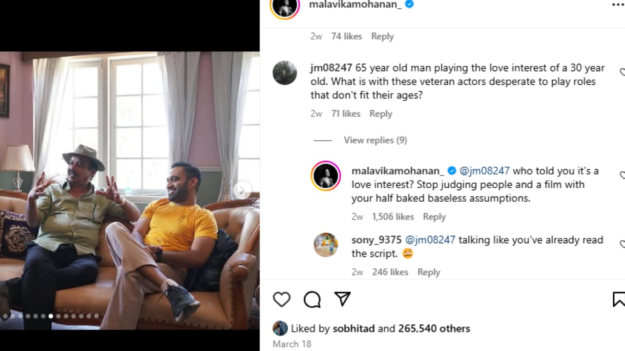 Malavika's comment