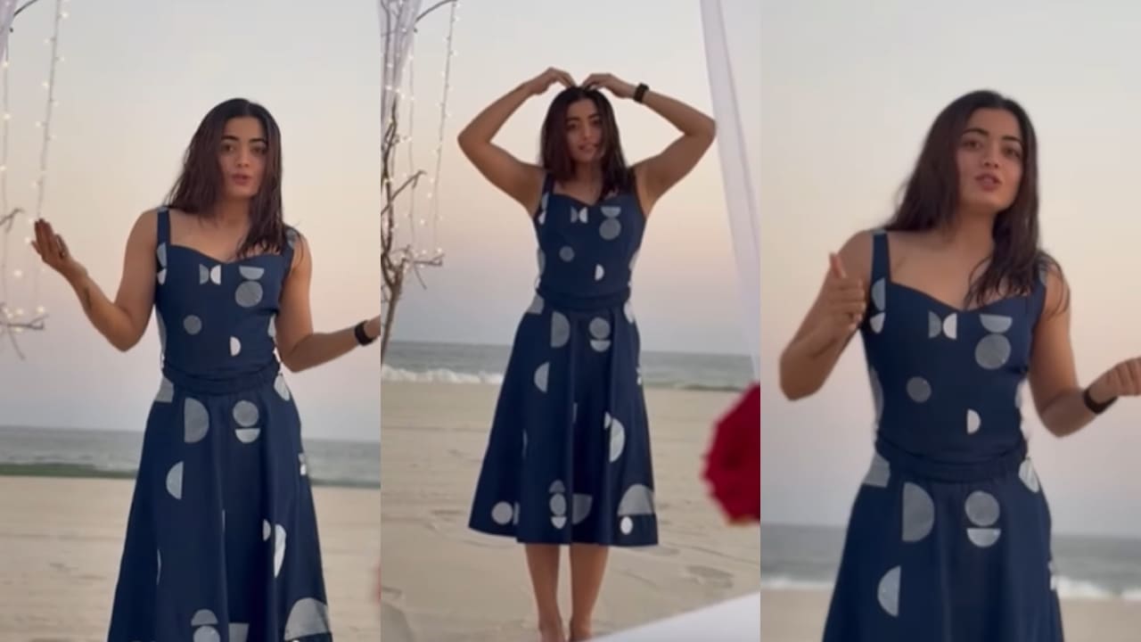 Rashmika Mandanna drops B'day fit-check in Rs 28,850 Bauhaus denim dress as she sings 'Happy Birthday Rashi'