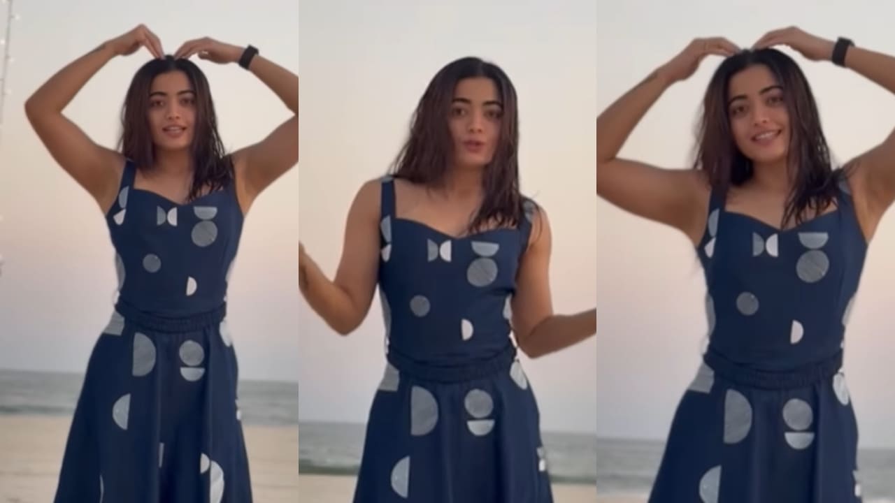 Rashmika Mandanna drops B'day fit-check in Rs 28,850 Bauhaus denim dress as she sings 'Happy Birthday Rashi'