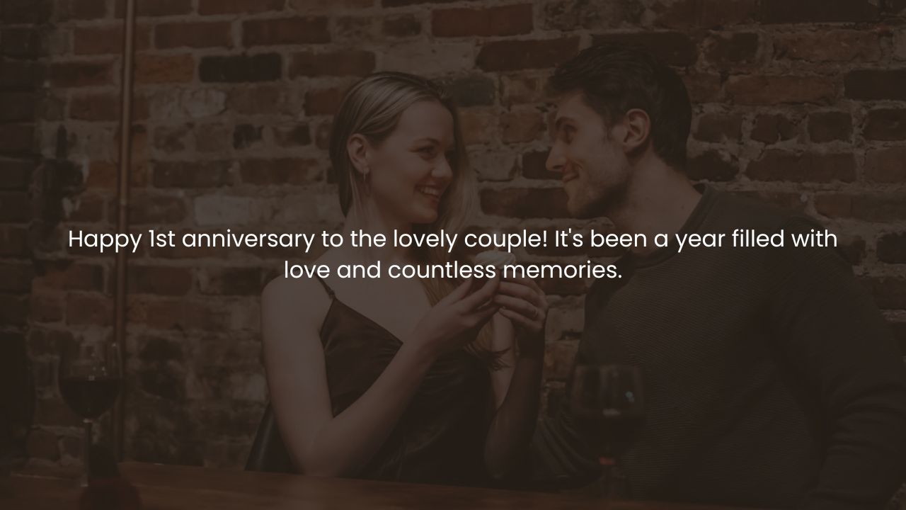 1st Anniversary wishes for couples
