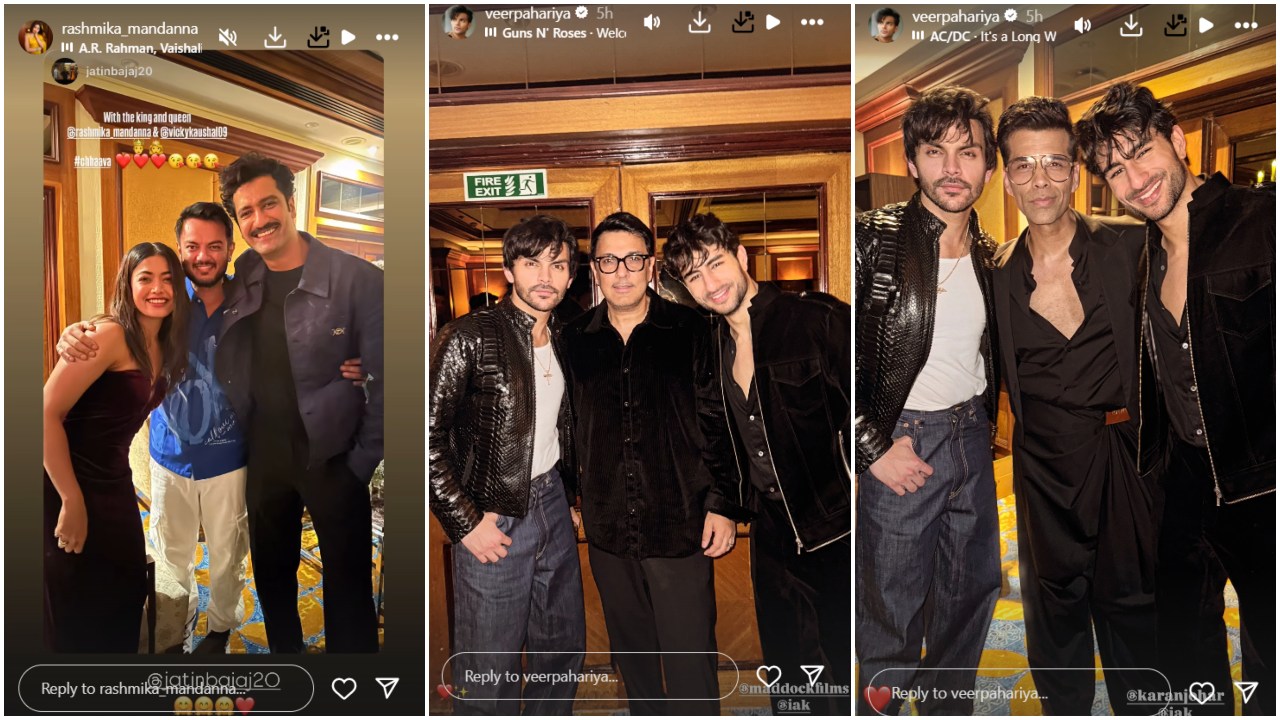 Pic Courtesy: Rashmika Mandanna, Veer Pahariya Instagram