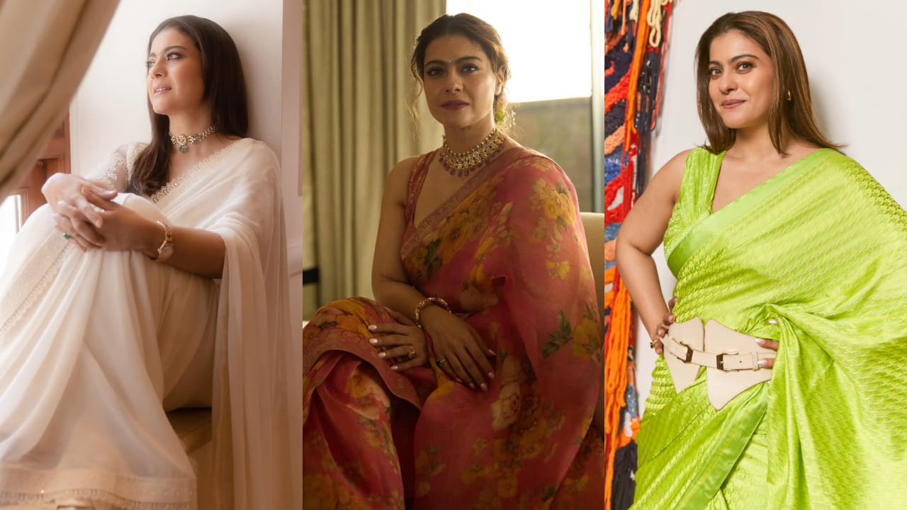 ‘90s Bollywood actresses and their saree moments; Kajol, Rani Mukerji to Karisma Kapoor. PC: Celebrities IG
