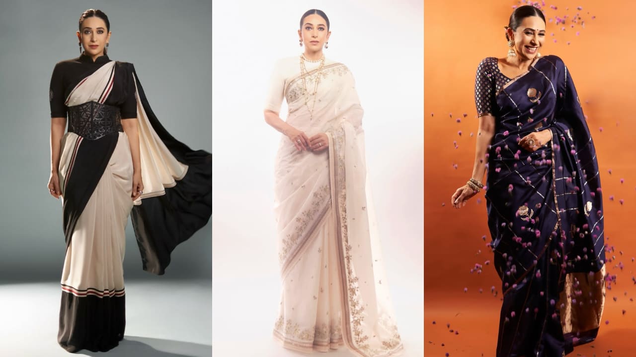 ‘90s Bollywood actresses and their saree moments; Kajol, Rani Mukerji to Karisma Kapoor. PC: Celebrities IG