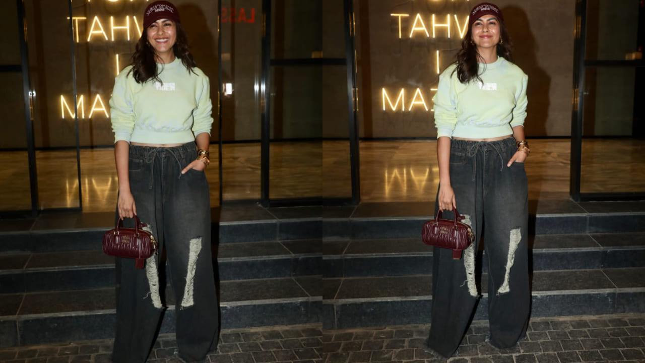 Mrunal Thakur serves ‘boujee casual’ look with Rs 2,50,798 Miu Miu bag paired with sweatshirt and ripped jeans