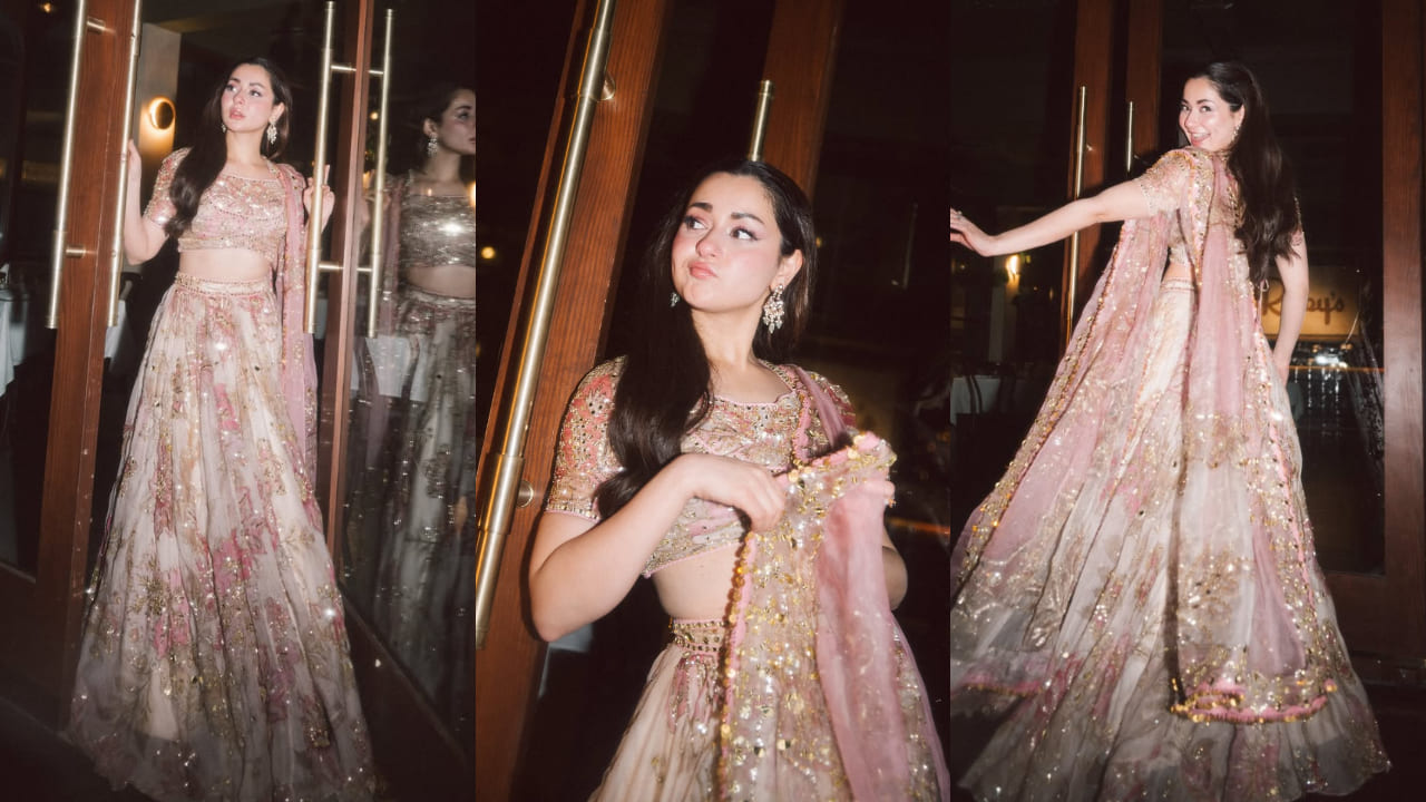 Pakistani actress Hania Aamir's dreamy moment in Mahima Mahajan lehenga makes her look nothing less than a desi princess