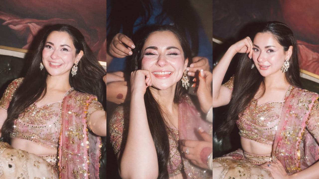 Pakistani actress Hania Aamir's dreamy moment in Mahima Mahajan lehenga makes her look nothing less than a desi princess