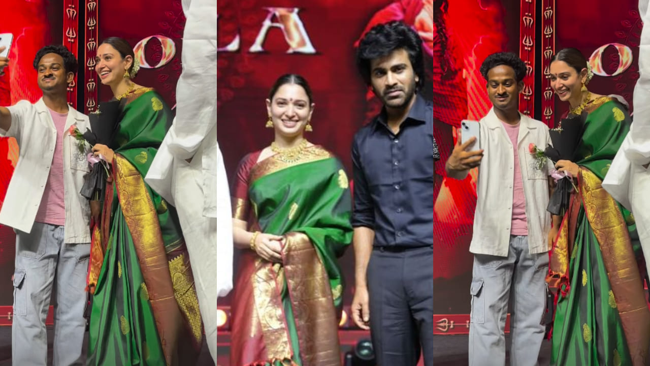 Tamannaah Bhatia ditches western for Kanchipuram saree at Odela 2 pre-release event