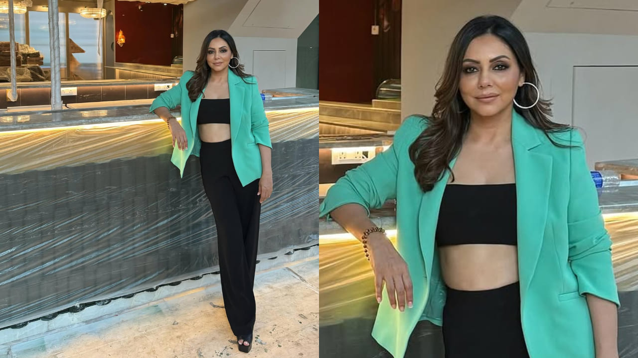 Gauri Khan inspired 3 ultimate Friday office wear outfits with blazer and plunging top . PC: Gauri Khan IG