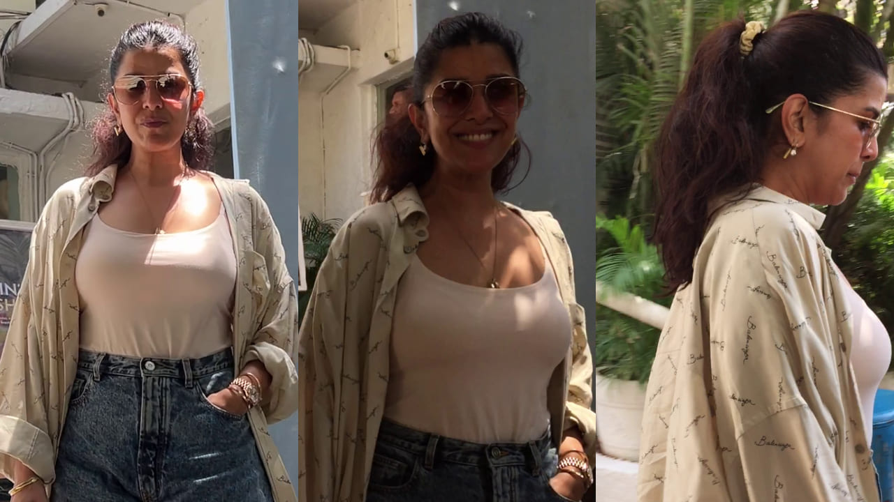 Nimrat Kaur styles her casual outing look with Prada Bag worth Rs 2,51,000. PC: Bablu