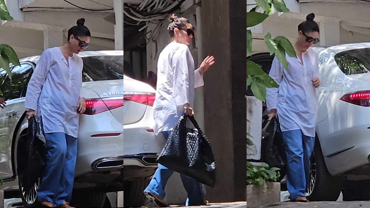 Kareena Kapoor carries Rs 4,18,349 black shoulder bag with kurta-jeans, her favorite fashion COMBO