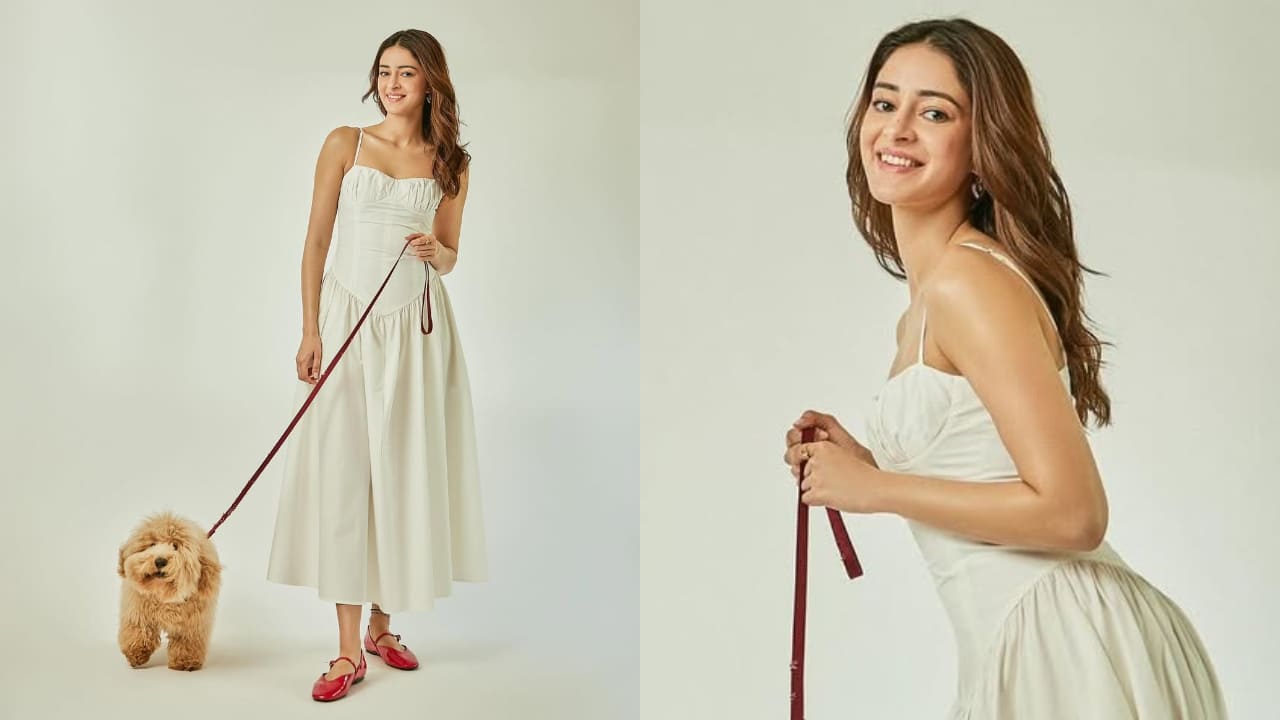 ananya panday white dress look