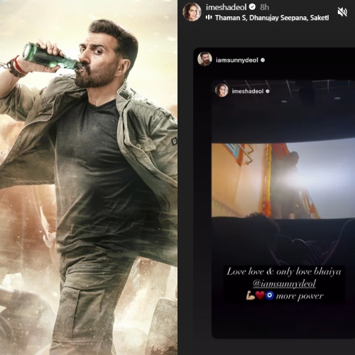 Esha Deol enjoys Sunny Deol's Jaat in theatres