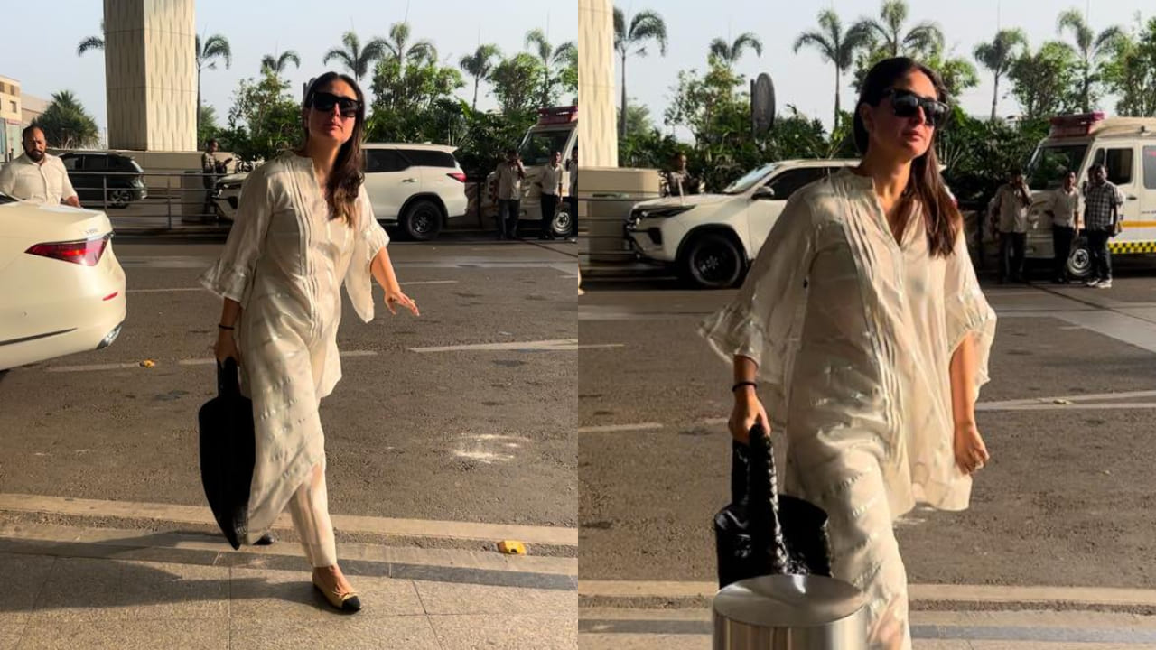 Kareena Kapoor keeps it 'desi but Poo-static' as she pairs Rs 4,18,349 shoulder bag with white ethnic set