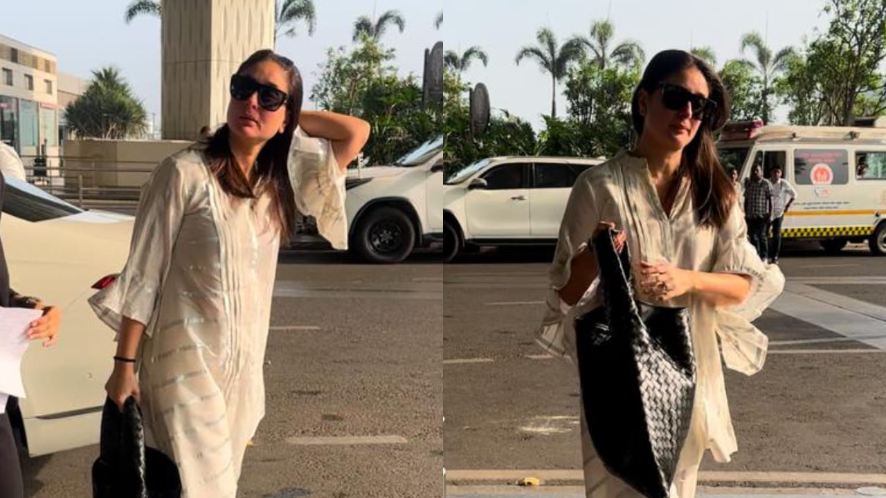 Kareena Kapoor keeps it 'desi but Poo-static' as she pairs Rs 4,18,349 shoulder bag with white ethnic set