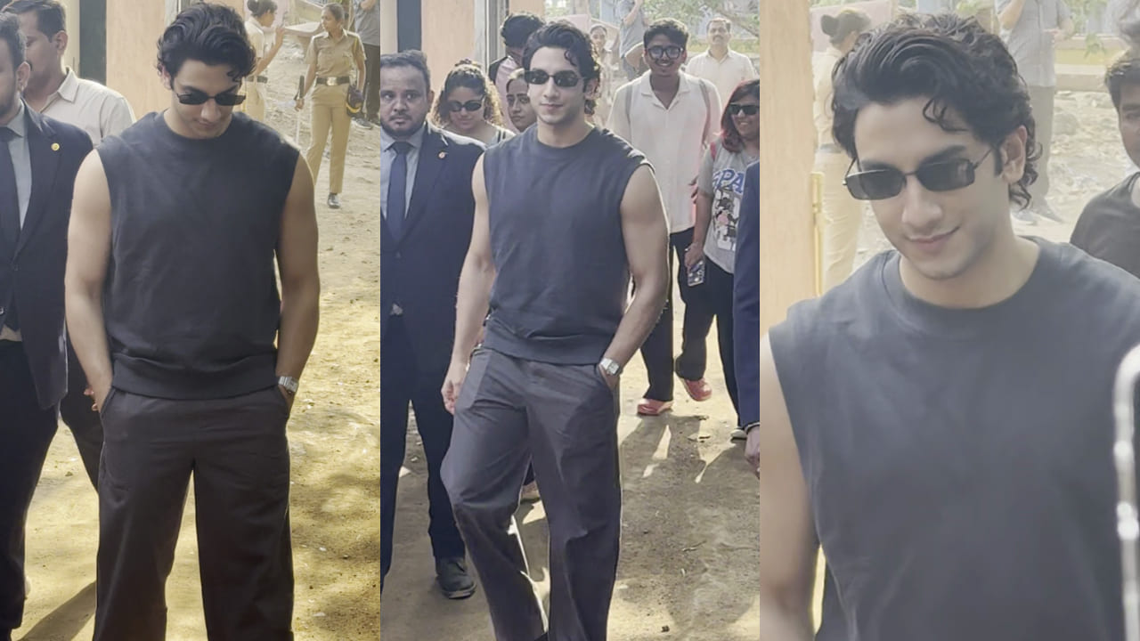 Gen Z actor Vedang Raina flexes his biceps wearing a perfect Summer outfit in a sleeveless tee and comfy pants. PC: Bablu