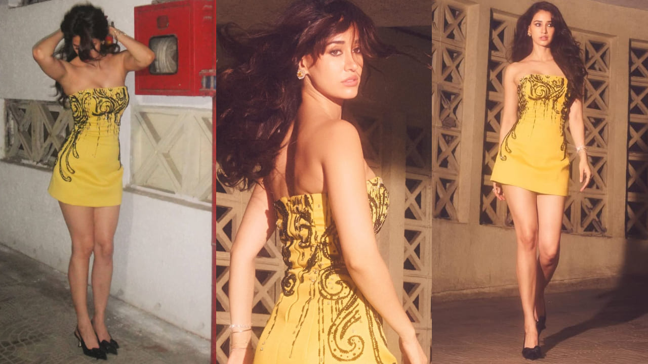 Disha Patani aces dreamy anime girl aesthetic in yellow tube dress worth Rs 22,000. Aman Nagoshe