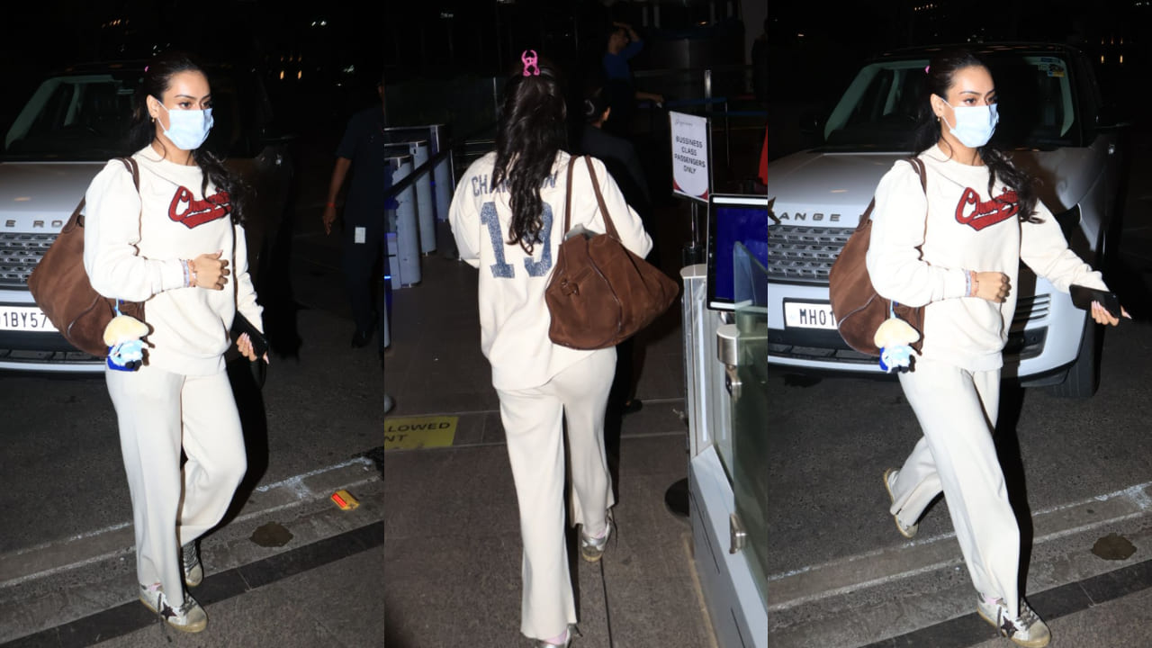 Nysa Devgan carries Rs 5,15,044 bag with laid-back look for late-night flight 