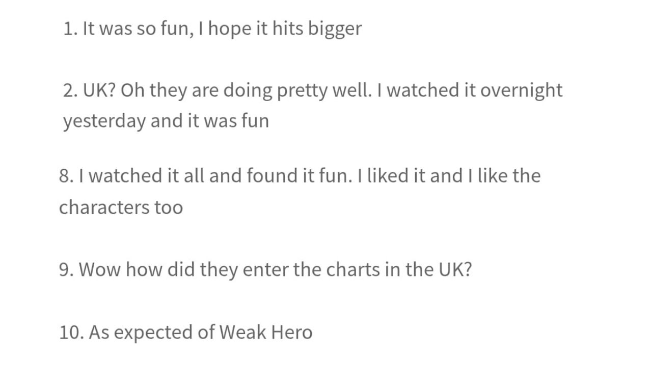 Fan comments