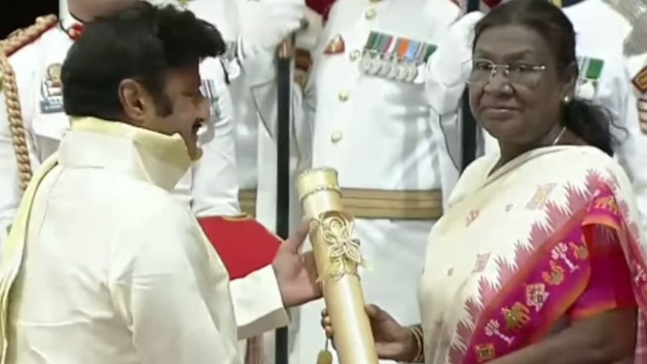 Nandamuri Balakrishna receives Padma Bhushan (PC: DD National)