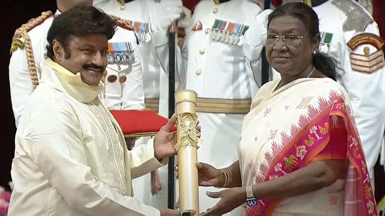 Nandamuri Balakrishna receives Padma Bhushan (PC: DD National)